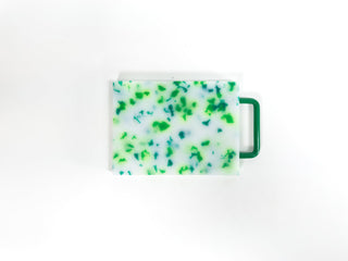 Small Cutting Board with Handle - Green/White - Iris & Stout