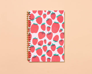 Strawberry Letterpress Spiral Notebook - Iris & Stout