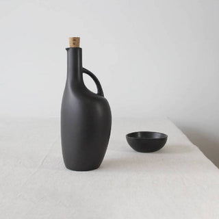 Stoneware Olive Oil Bottle | Canard 34oz - Grand-Mère