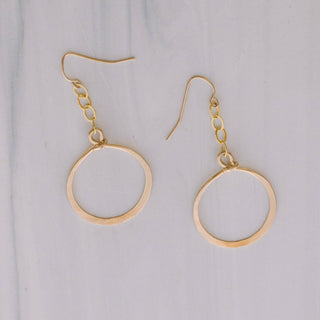 Large Gold Dangle Hoops