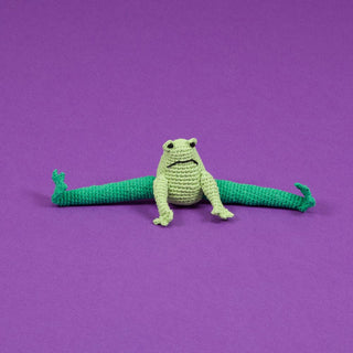 Hand Crochet Cotton Frog Dog Toy