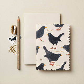 Blackbird Happy Birthday To You Card