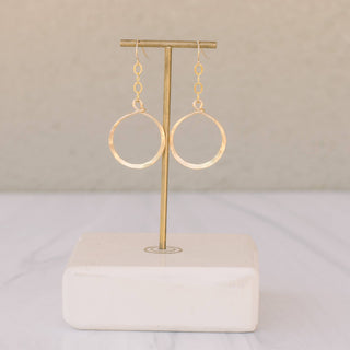 Large Gold Dangle Hoops