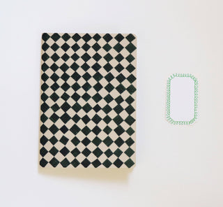 A5 Black and White Chequered Sketch/Notebook - Iris & Stout