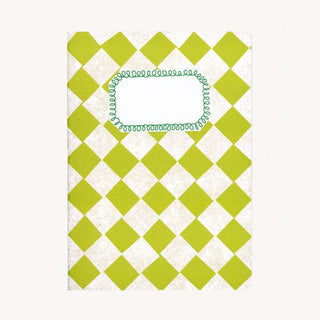 A5 Lime Green Chequered Sketch/Notebook - Iris & Stout
