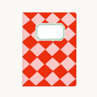 A5 Red and Pink Chequered Sketch/Notebook - Iris & Stout