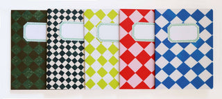 A5 Red and Pink Chequered Sketch/Notebook - Iris & Stout