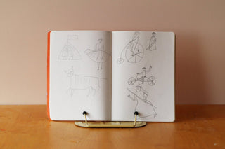 A5 Red and Pink Chequered Sketch/Notebook - Iris & Stout