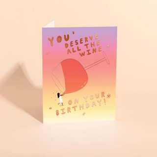 All the Wine Birthday Card - Iris & Stout