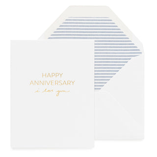 Anniversary, I Love You Card | Letterpress Anniversary Card - Iris & Stout