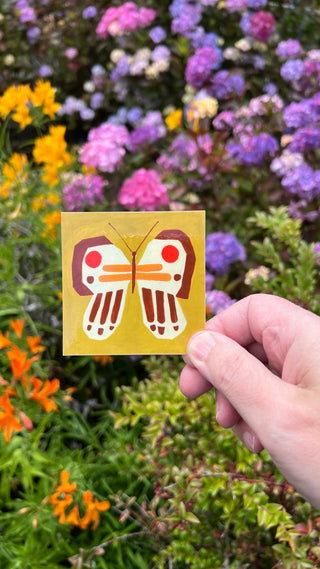 Hand Painted Butterfly Sticker