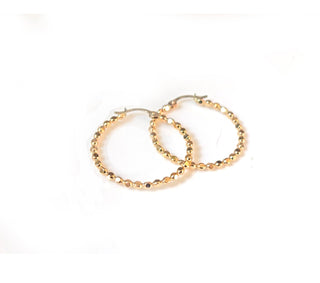 Beaded Hoops - Iris & Stout
