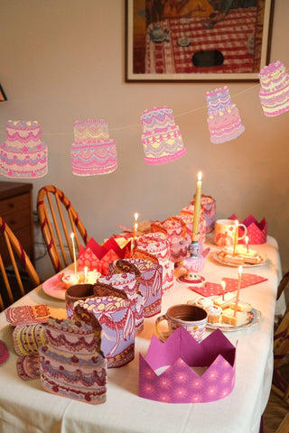 Birthday Cake Concertina Garland - Iris & Stout