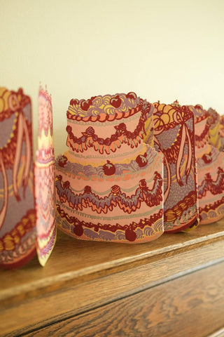 Birthday Cake Concertina Garland - Iris & Stout