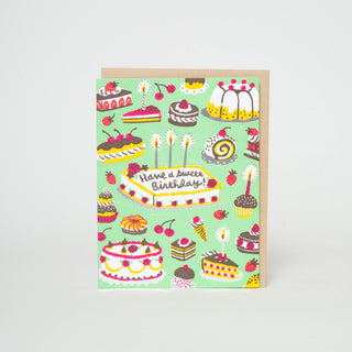 Birthday Sweets Spread Letterpress Greeting Card - Iris & Stout