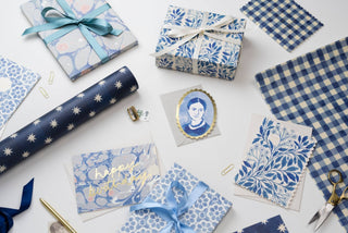 Blue Flora 'Thank You' Card - Iris & Stout