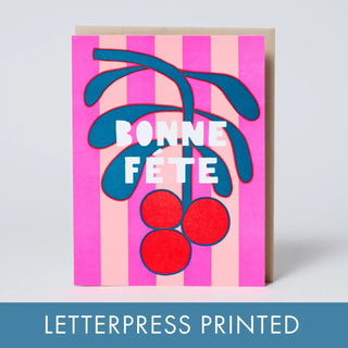 Bonne Fete Holiday Letterpress Card - Iris & Stout