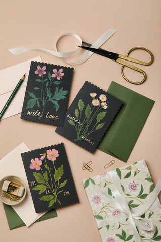 Botanical Daisy 'Birthday Wishes' Card - Iris & Stout