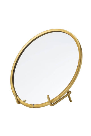 Brass Framed Mirror Round - Iris & Stout