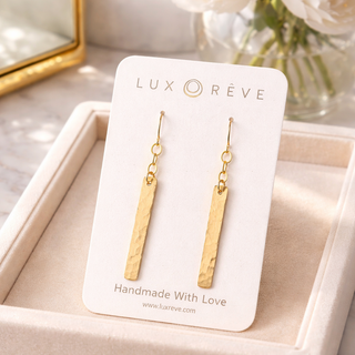Gold-filled Bar Dangle Earrings