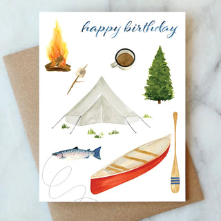 Camping Birthday Greeting Card - Iris & Stout