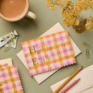 Candy Gingham 'Happy Easter' Card - Iris & Stout
