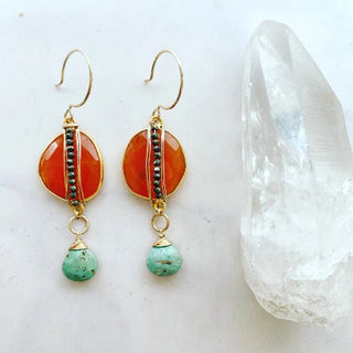 Carnelian Lala Earrings - Iris & Stout