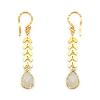 Cascade Drop Earrings Moonstone - Iris & Stout