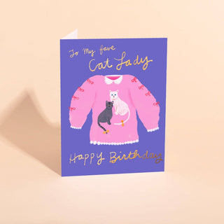 Cat Lady Birthday Card - Iris & Stout