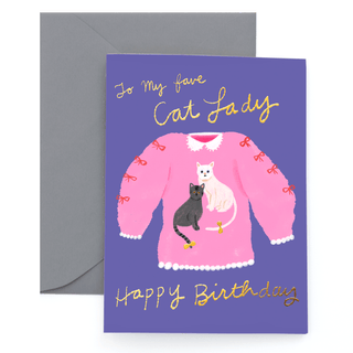 Cat Lady Birthday Card - Iris & Stout