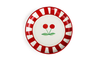 Ceramic Cherry Dessert Plate - Iris & Stout