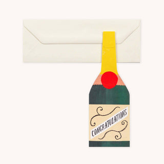 Champagne Bottle Shaped Card - Iris & Stout