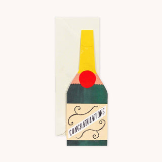 Champagne Bottle Shaped Card - Iris & Stout