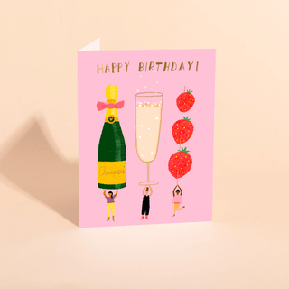 Champagne Wishes Birthday Card - Iris & Stout