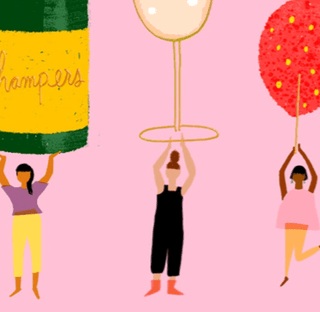 Champagne Wishes Birthday Card - Iris & Stout