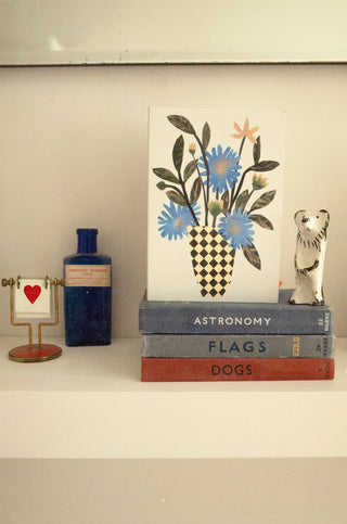 Chequer Vase Card - Iris & Stout