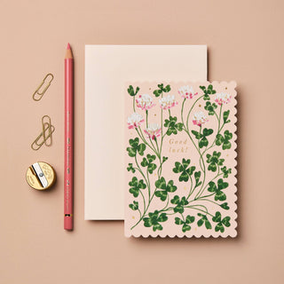 Clover 'Good Luck' Card - Iris & Stout