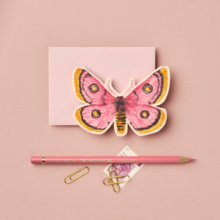 Pink Moth Mini Card