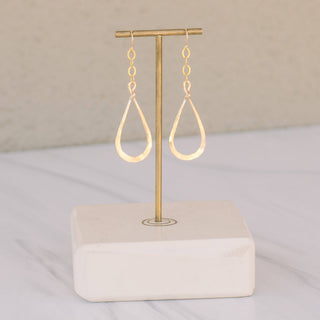 Gold-filled Dangle Tear Drop Earrings