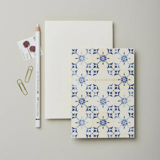 Ecru Tile 'Congratulations!' Card - Iris & Stout