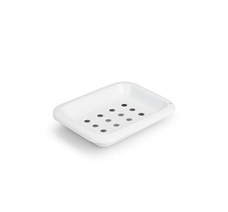 Enamel Soap Dish Bright White - Iris & Stout