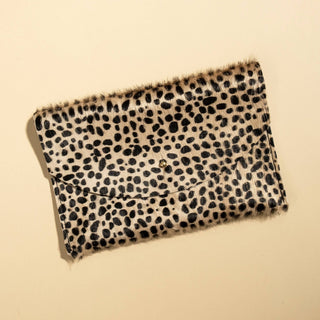 Envelope Pouch - Tiny Spotted Hair on Hide - Iris & Stout