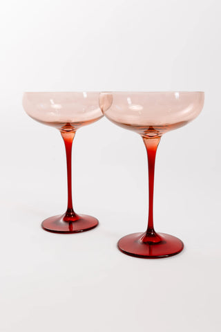 Estelle Colored Champagne Coupe Set of 2 - Iris & Stout