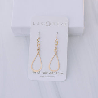 Gold-filled Dangle Tear Drop Earrings