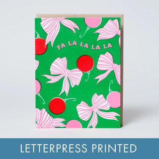 Fa La La La  Festive Holiday Letterpress Card by Hello!Lucky - Iris & Stout