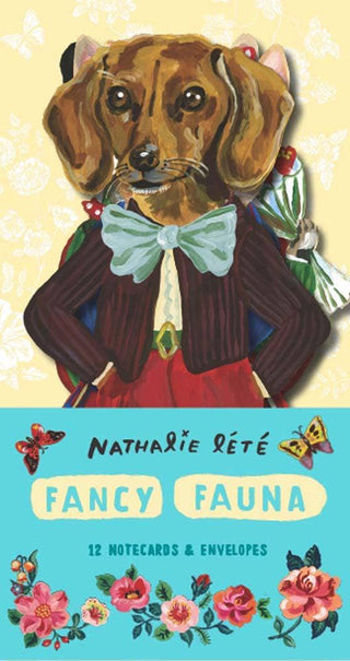 Fancy Fauna: 12 Notecards & Envelopes - Iris & Stout