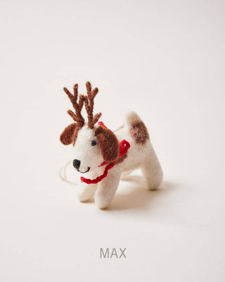 Felted Festive Pup Ornament - Iris & Stout