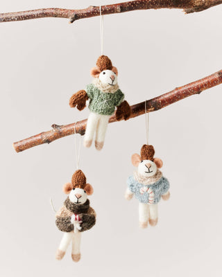 Felted Mouse Ornament - Iris & Stout