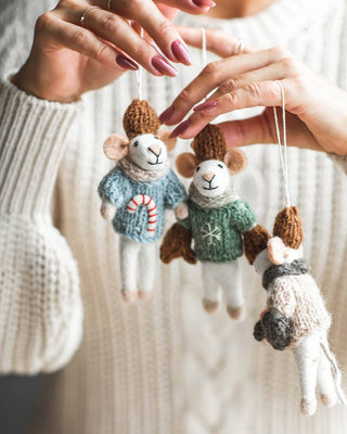 Felted Mouse Ornament - Iris & Stout