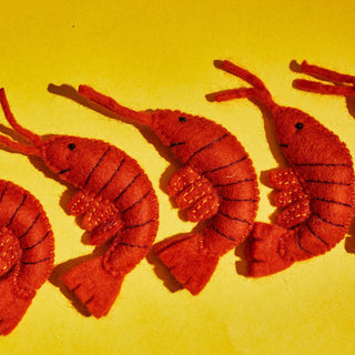 Felted Wool Shrimp Cat Toy - Iris & Stout